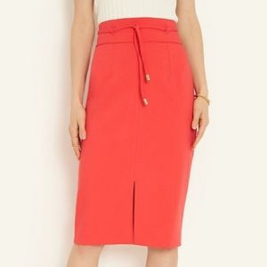 Ann Taylor Petite hi-waist pencil skirt/Hibiscus/size 10 petite